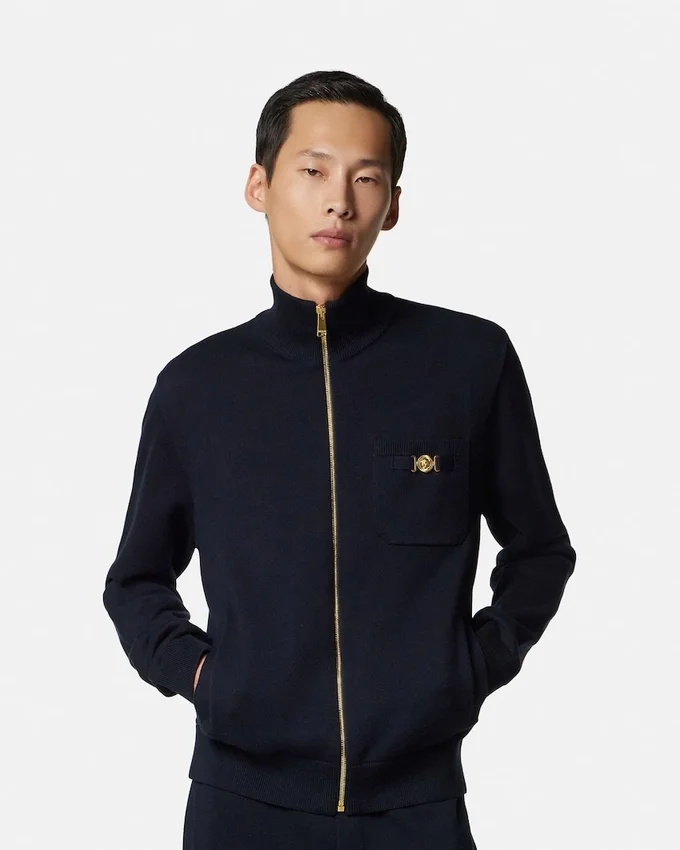 Cashmere-Cotton Knit Zip Sweater Cashmere-Cotton Knit Zip Sweater