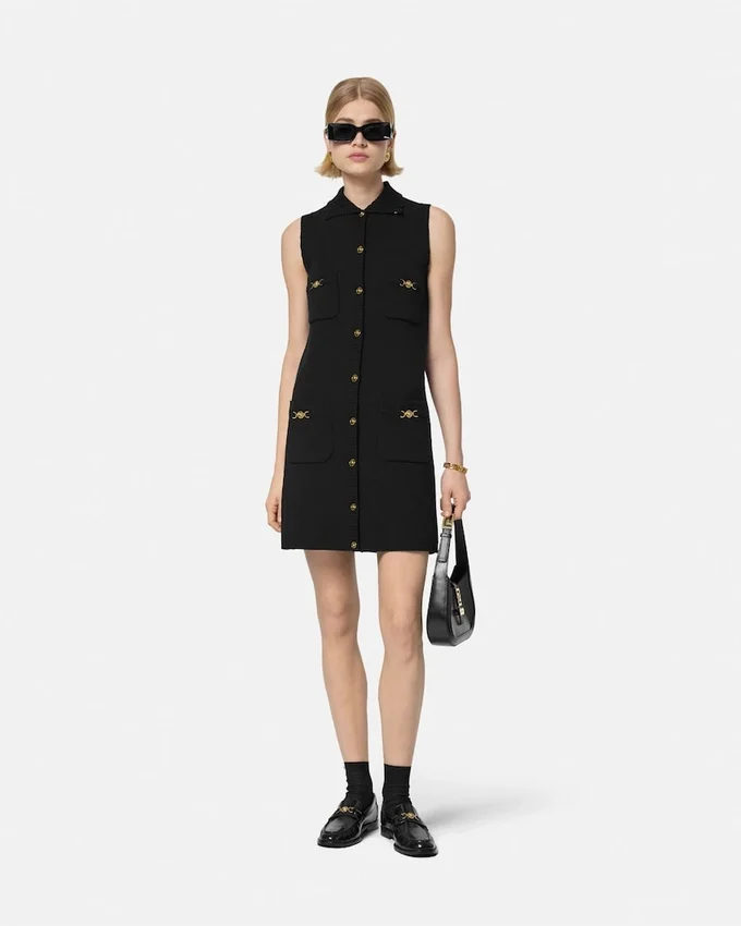 Cashmere-Wool Knit Shift Mini Dress Cashmere-Wool Knit Shift Mini Dress