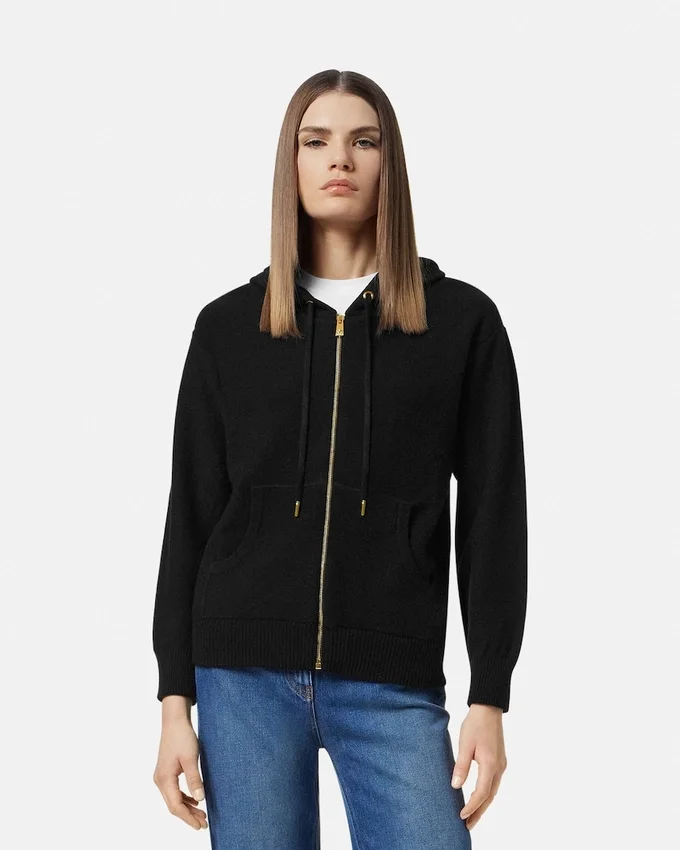 Cashmere-Wool Knit Zip Hoodie Cashmere-Wool Knit Zip Hoodie