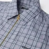 Checked Wool Flannel Zip Overshirt Checked Wool Flannel Zip Overshirt