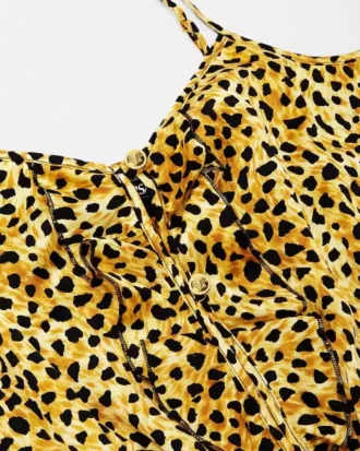 Cheetah Allover Silk Bodysuit