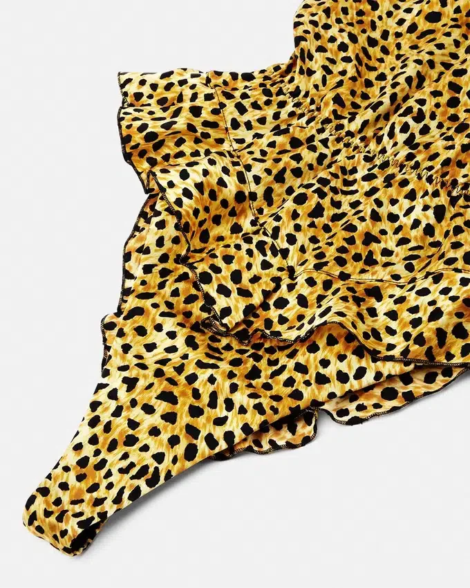 Cheetah Allover Silk Bodysuit Cheetah Allover Silk Bodysuit