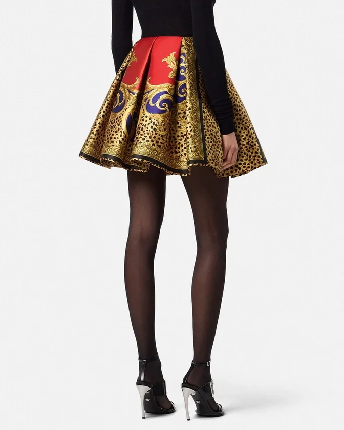 Cheetah Barocco Silk Duchesse Ballet Skirt Cheetah Barocco Silk Duchesse Ballet Skirt