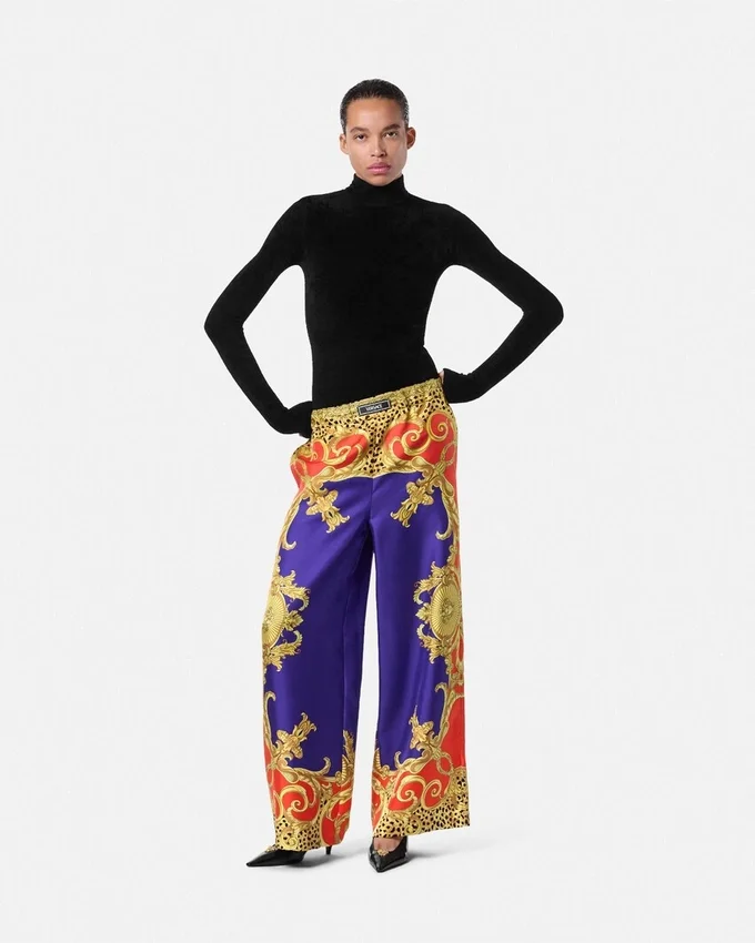 Cheetah Barocco Silk Pants Cheetah Barocco Silk Pants