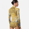 Cheetah Foulard Draped Bodysuit Cheetah Foulard Draped Bodysuit