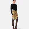 Cheetah Foulard Draped Midi Skirt Cheetah Foulard Draped Midi Skirt