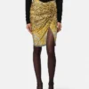 Cheetah Foulard Draped Midi Skirt Cheetah Foulard Draped Midi Skirt