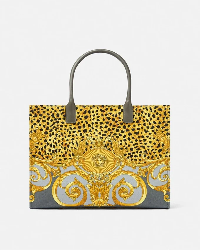 Cheetah Foulard La Medusa Large Tote Bag Cheetah Foulard La Medusa Large Tote Bag