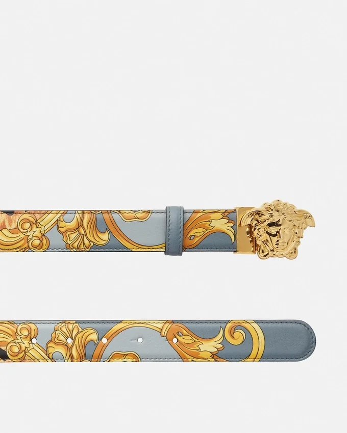 Cheetah Foulard La Medusa Leather Belt 3 cm Cheetah Foulard La Medusa Leather Belt 3 cm
