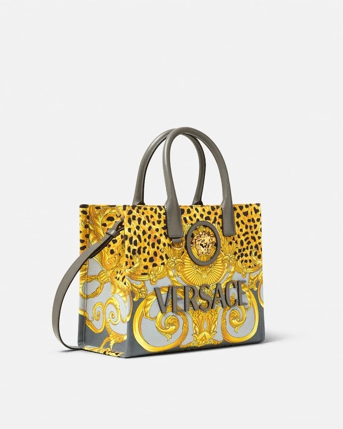 Cheetah Foulard La Medusa Small Tote Bag Cheetah Foulard La Medusa Small Tote Bag