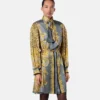 Cheetah Foulard Silk Lavallière Mini Dress Cheetah Foulard Silk Lavallière Mini Dress