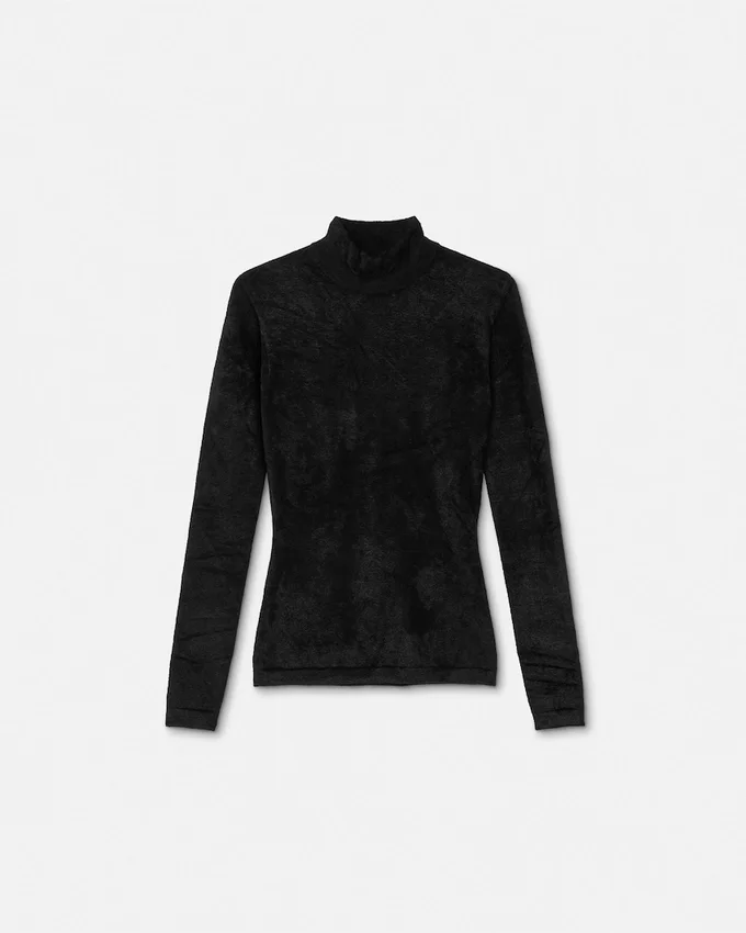 Chenille Fitted Mock-Neck Top Chenille Fitted Mock-Neck Top