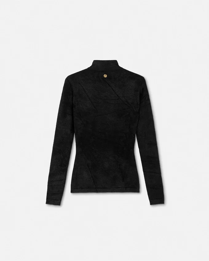 Chenille Fitted Mock-Neck Top Chenille Fitted Mock-Neck Top