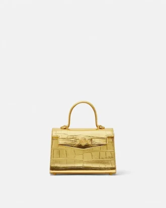 Croc-Effect Medusa ’95 Small Handbag