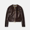 Croc-Effect Patent Leather Jacket Croc-Effect Patent Leather Jacket