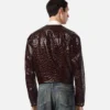 Croc-Effect Patent Leather Jacket Croc-Effect Patent Leather Jacket