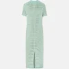 Crochet Knit Polo Maxi Dress Crochet Knit Polo Maxi Dress