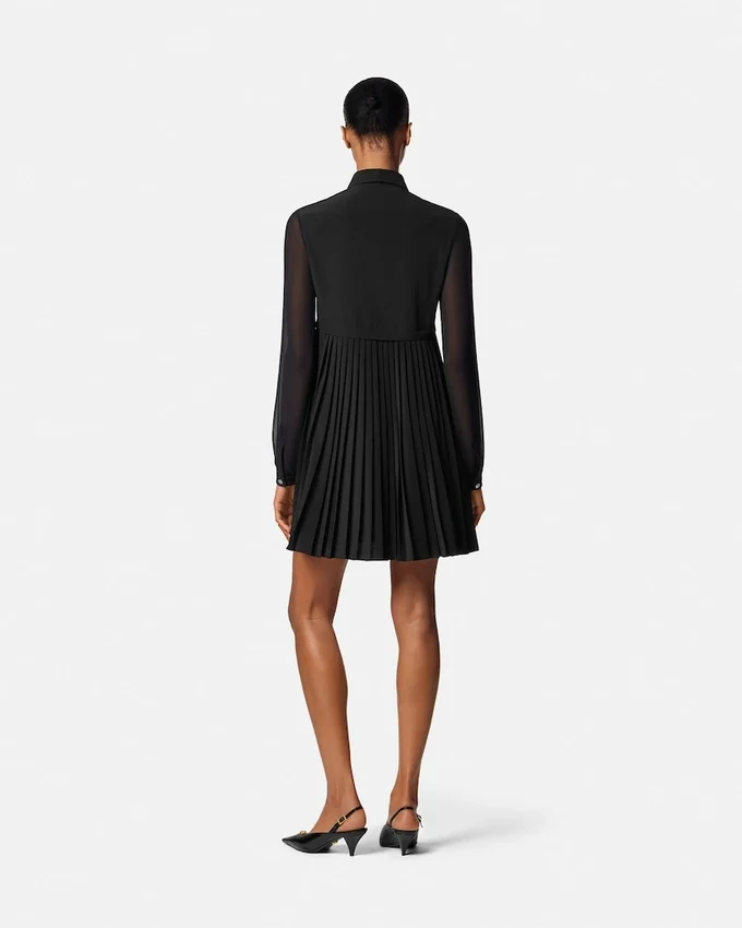 Crépe de Chine Lavallière Mini Dress Crépe de Chine Lavallière Mini Dress