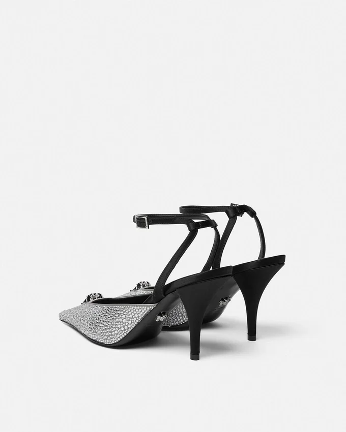 Crystal La Medusa Slingback Pumps 85 mm Crystal La Medusa Slingback Pumps 85 mm