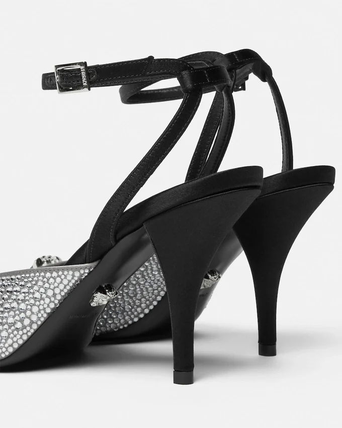Crystal La Medusa Slingback Pumps 85 mm Crystal La Medusa Slingback Pumps 85 mm