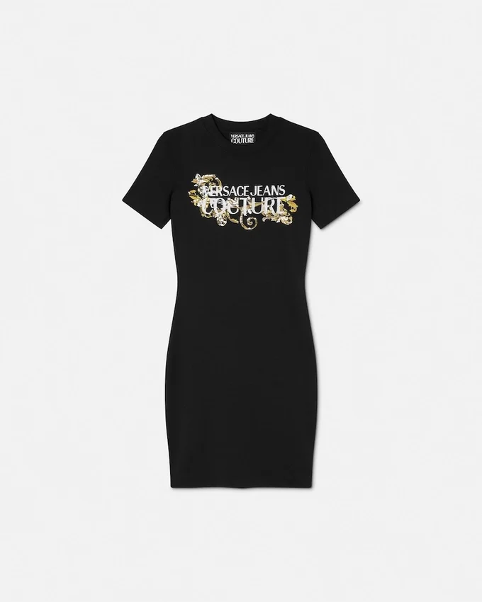 Crystal Outline Barocco T-Shirt Dress Crystal Outline Barocco T-Shirt Dress