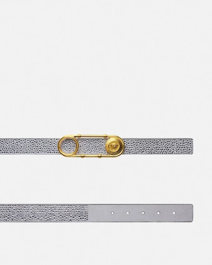 Crystal Safety Pin Leather Belt 3 cm Crystal Safety Pin Leather Belt 3 cm