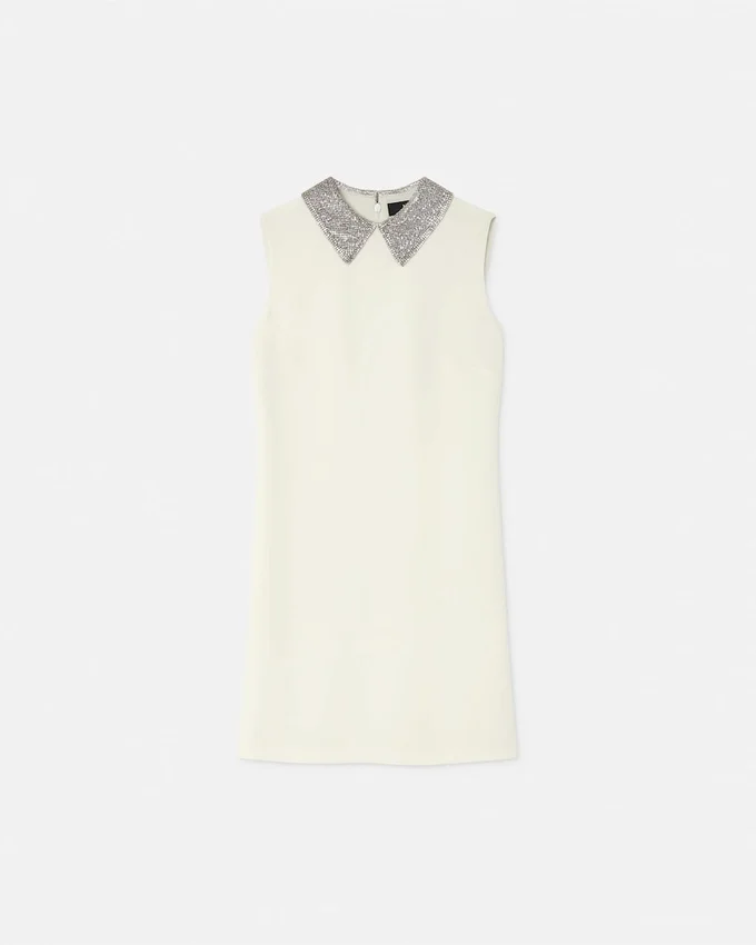 Crystal Satin A-Line Mini Dress Crystal Satin A-Line Mini Dress