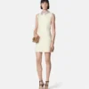 Crystal Satin A-Line Mini Dress Crystal Satin A-Line Mini Dress