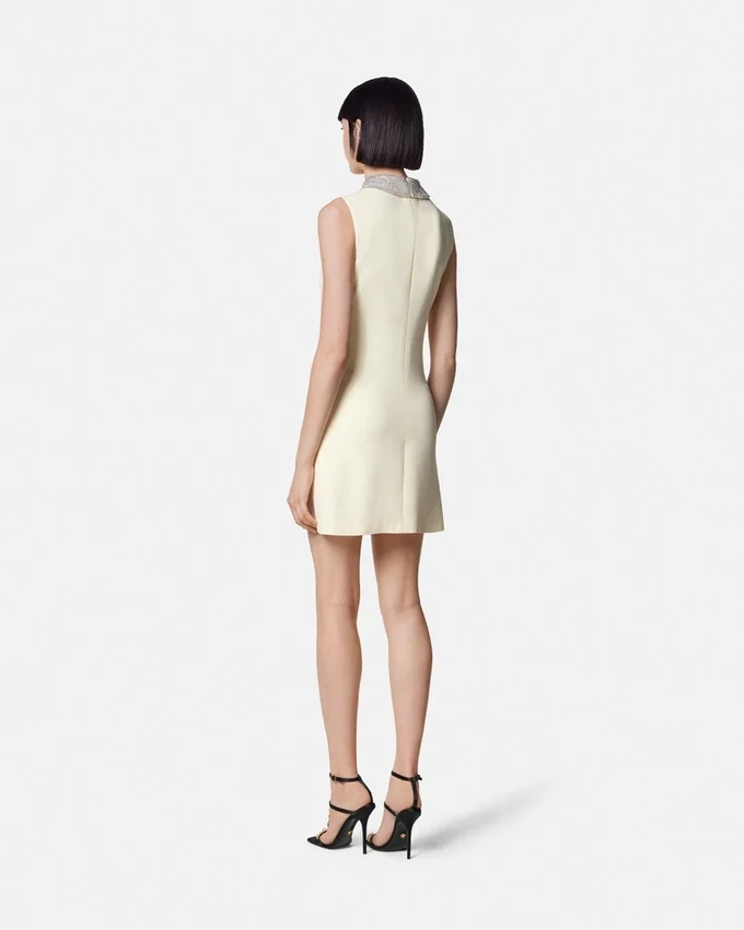 Crystal Satin A-Line Mini Dress Crystal Satin A-Line Mini Dress