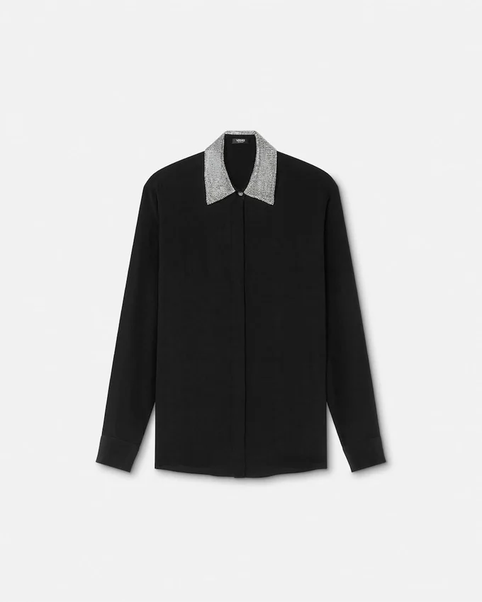 Crystal Silk Crépe Fitted Shirt Crystal Silk Crépe Fitted Shirt