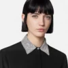 Crystal Silk Crépe Fitted Shirt Crystal Silk Crépe Fitted Shirt