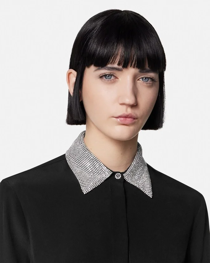 Crystal Silk Crépe Fitted Shirt Crystal Silk Crépe Fitted Shirt