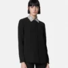 Crystal Silk Crépe Fitted Shirt Crystal Silk Crépe Fitted Shirt
