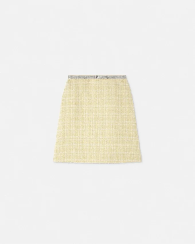 Crystal Tweed A-Line Mini Skirt Crystal Tweed A-Line Mini Skirt