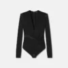 Deep V-Neck Crépe Bodysuit Deep V-Neck Crépe Bodysuit