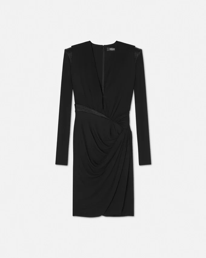 Deep V-Neck Crépe Mini Dress Deep V-Neck Crépe Mini Dress