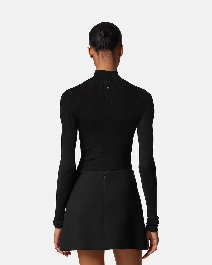 Double-Wool Crépe A-Line Mini Skirt Double-Wool Crépe A-Line Mini Skirt
