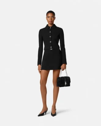 Double-Wool Crépe Crop Jacket