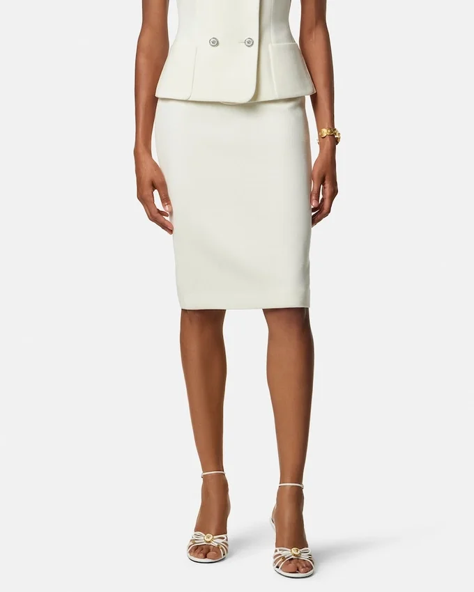 Double-Wool Crépe Pencil Skirt Double-Wool Crépe Pencil Skirt