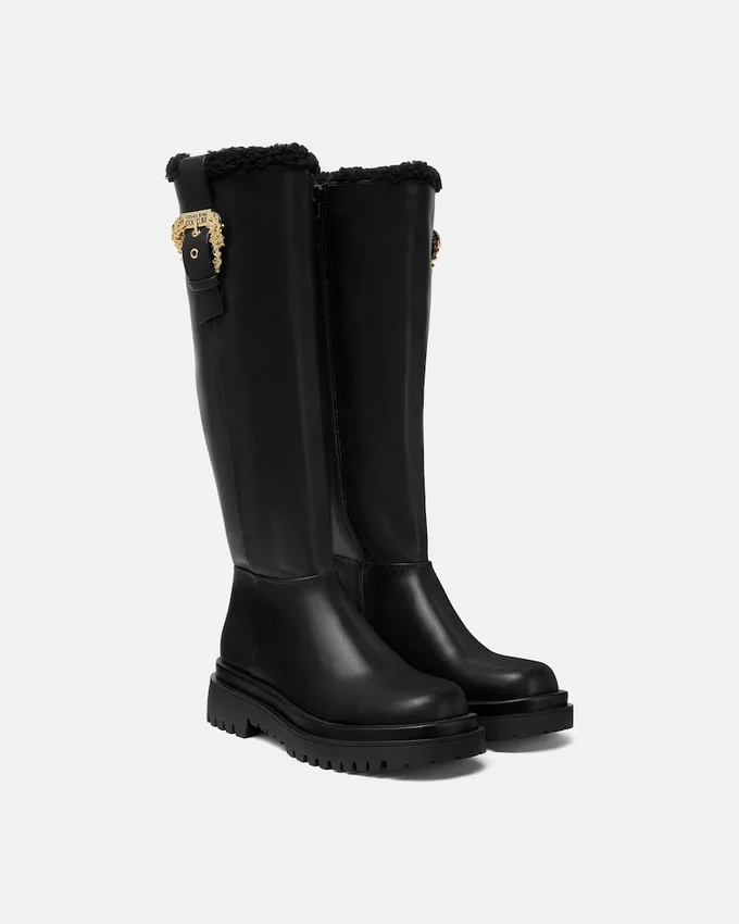 Drew Baroque Buckle Knee-High Boots Drew Baroque Buckle Knee-High Boots