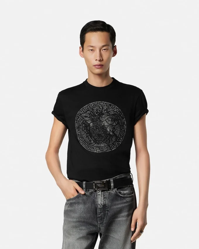 Embellished Cotton-Jersey Slim T-Shirt Embellished Cotton-Jersey Slim T-Shirt