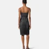 Embellished Denim Fitted Midi Dress Embellished Denim Fitted Midi Dress