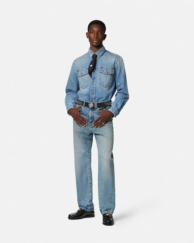 Embellished Denim Overshirt Embellished Denim Overshirt