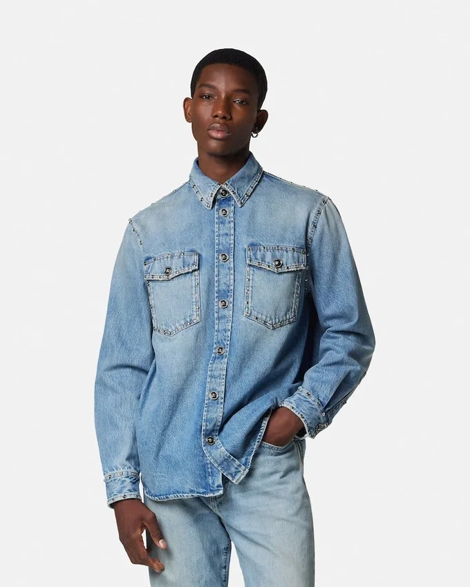 Embellished Denim Overshirt Embellished Denim Overshirt