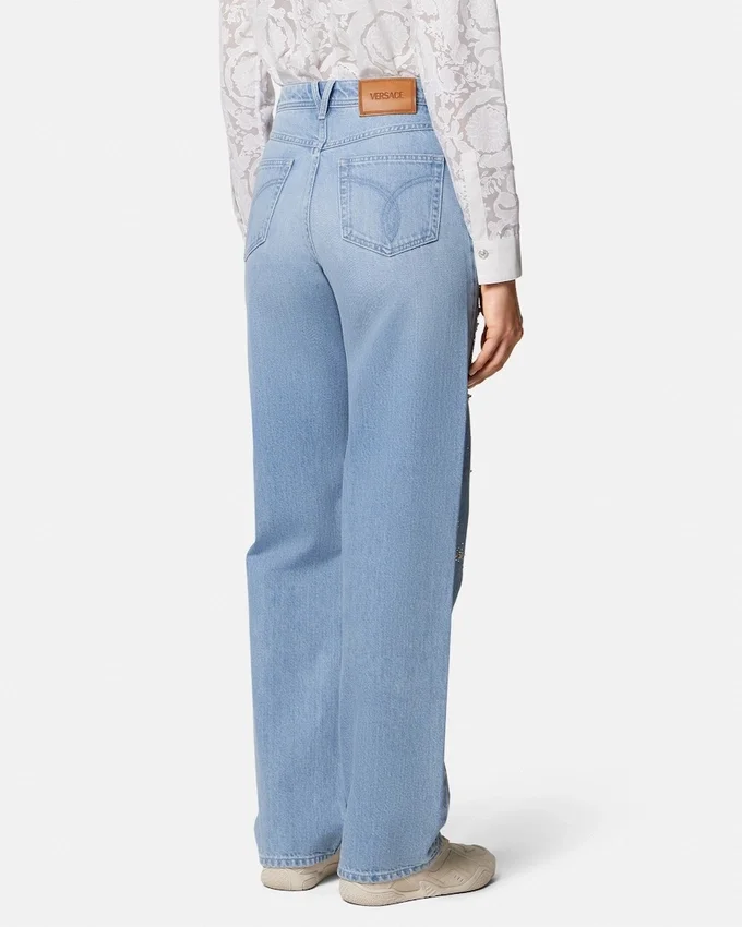 Embellished High-Waist Regular-Fit Jeans Embellished High-Waist Regular-Fit Jeans