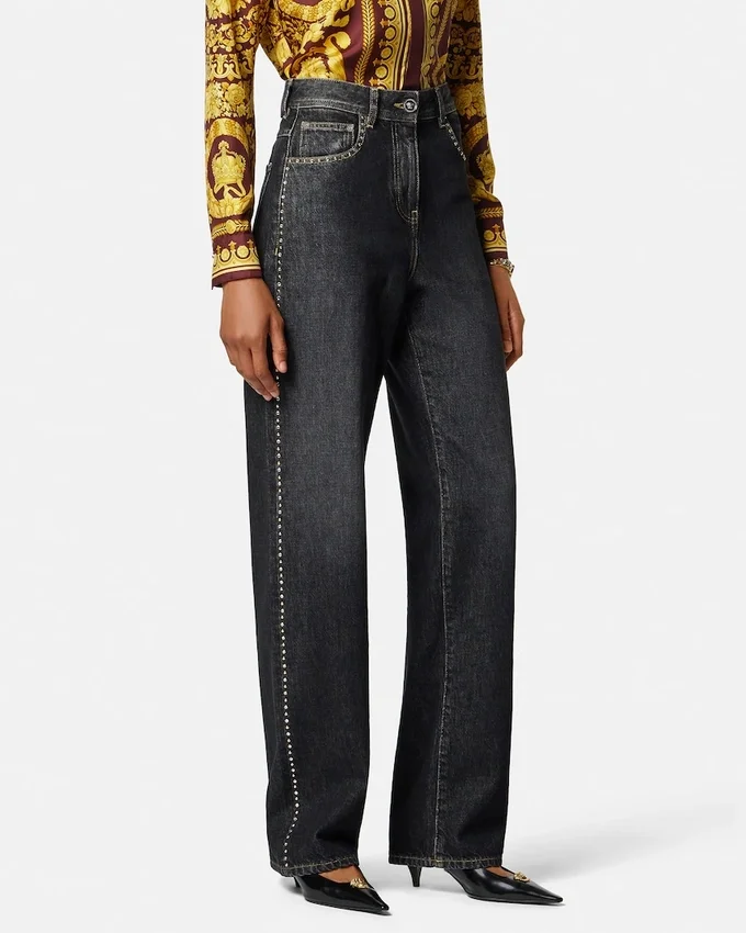 Embellished High-Waist Regular Jeans Embellished High-Waist Regular Jeans