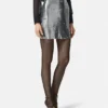 Embellished Metal Mesh Mini Skirt Embellished Metal Mesh Mini Skirt