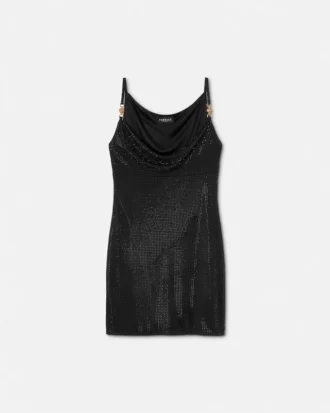 Embellished Viscose Mini Dress
