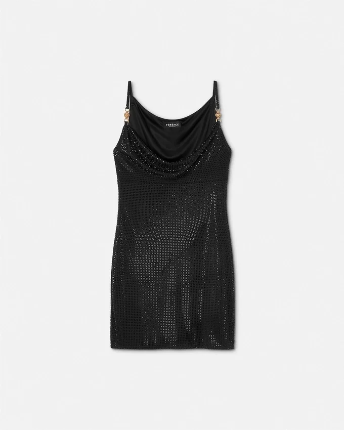 Embellished Viscose Mini Dress Embellished Viscose Mini Dress