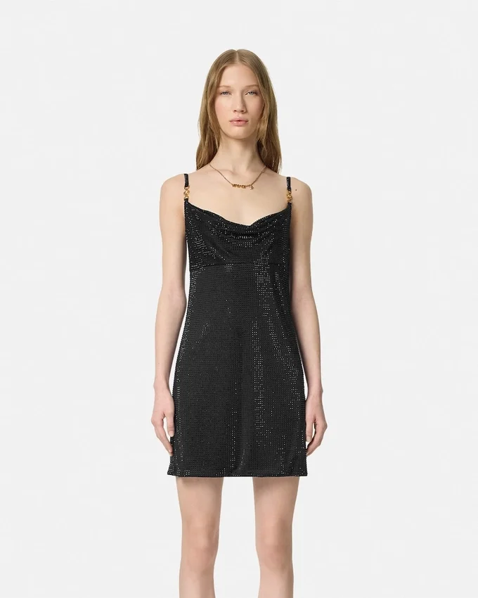Embellished Viscose Mini Dress Embellished Viscose Mini Dress